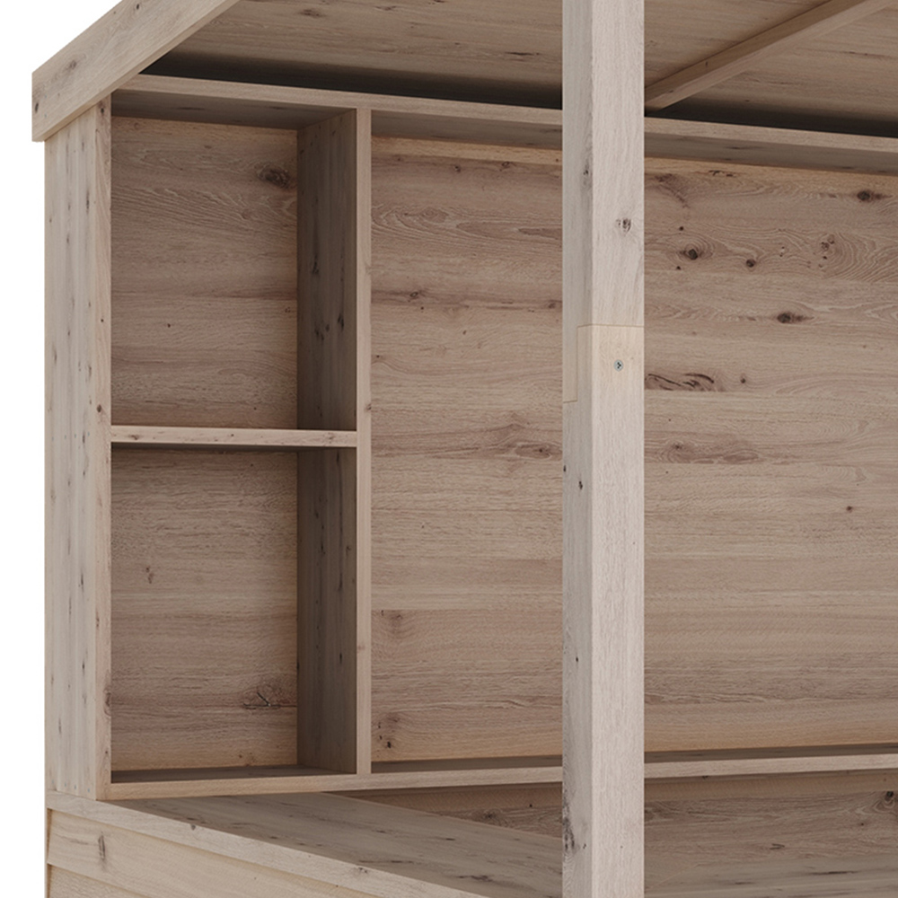 Living and Home 6.2 x 4.6ft Retro Wood Garden Natural Bar Image 4