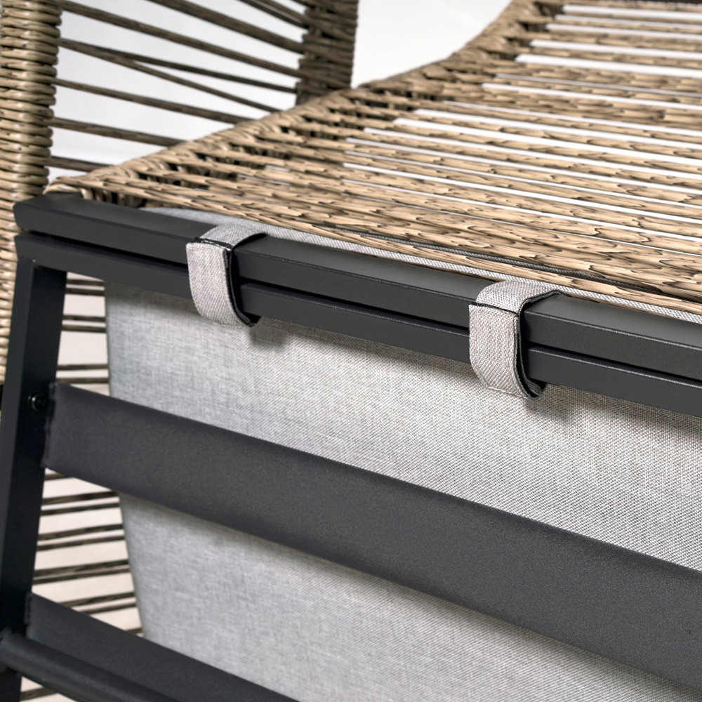 Furniture One 4 Seater Natural Padded Outdoor Lounge Set Image 4