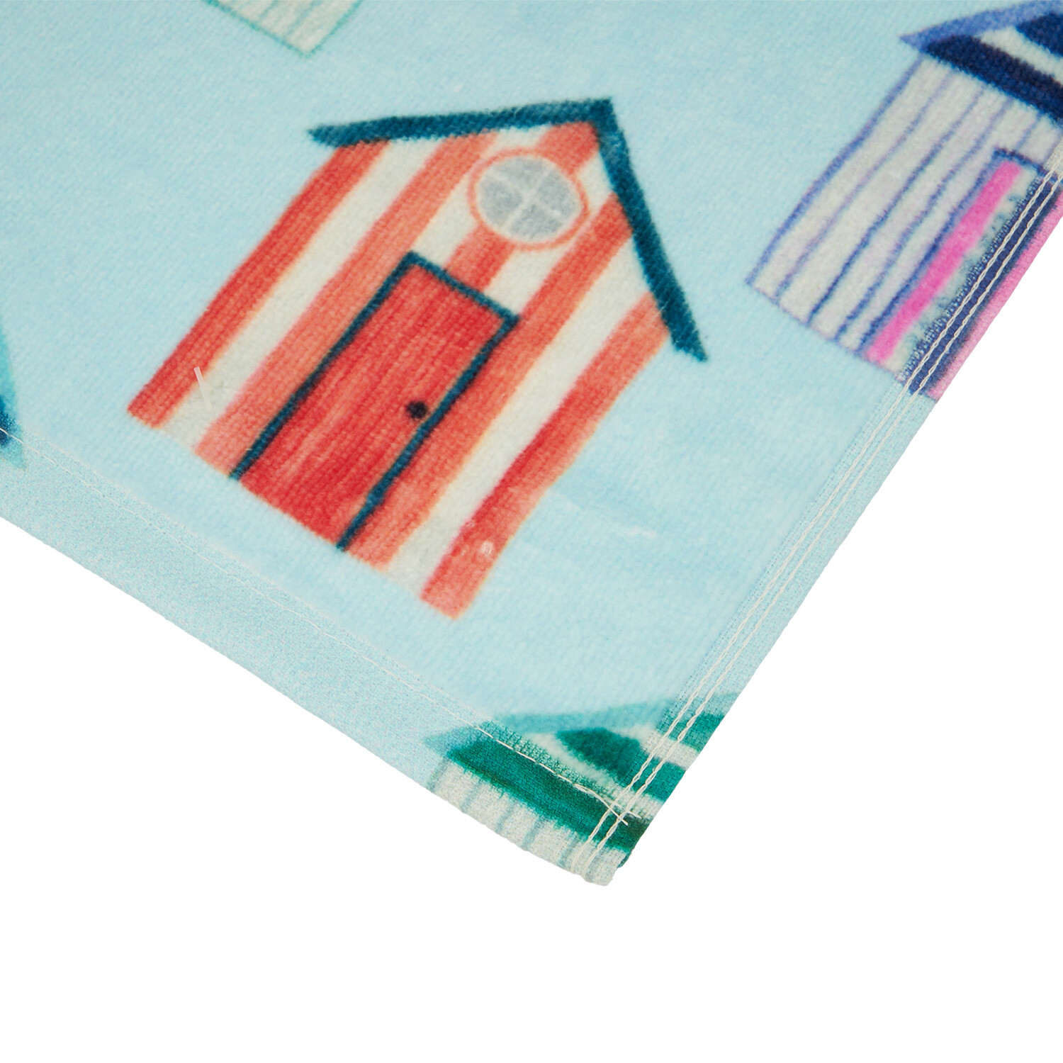Beach Hut Hand Towel - Blue Image 5