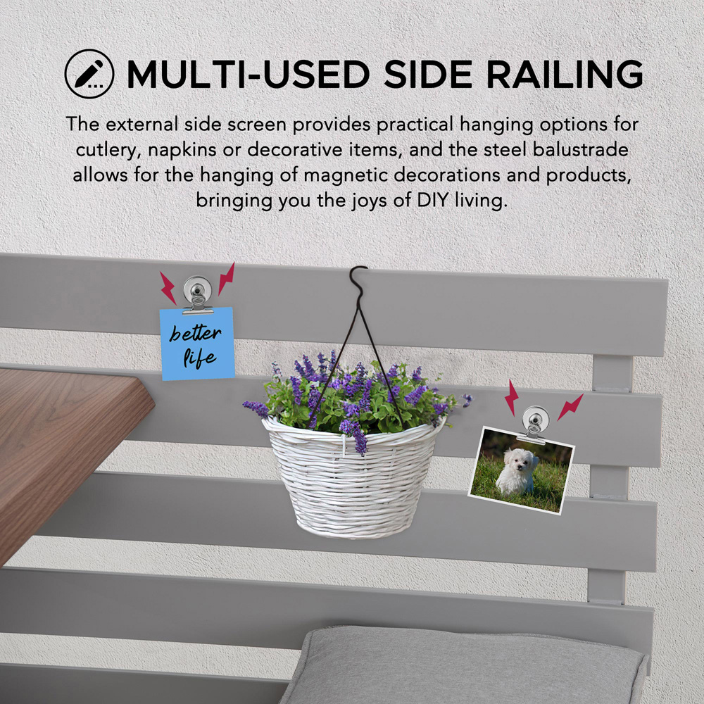 Sunjoy Outdoor Picnic Table and Bench Set Image 8