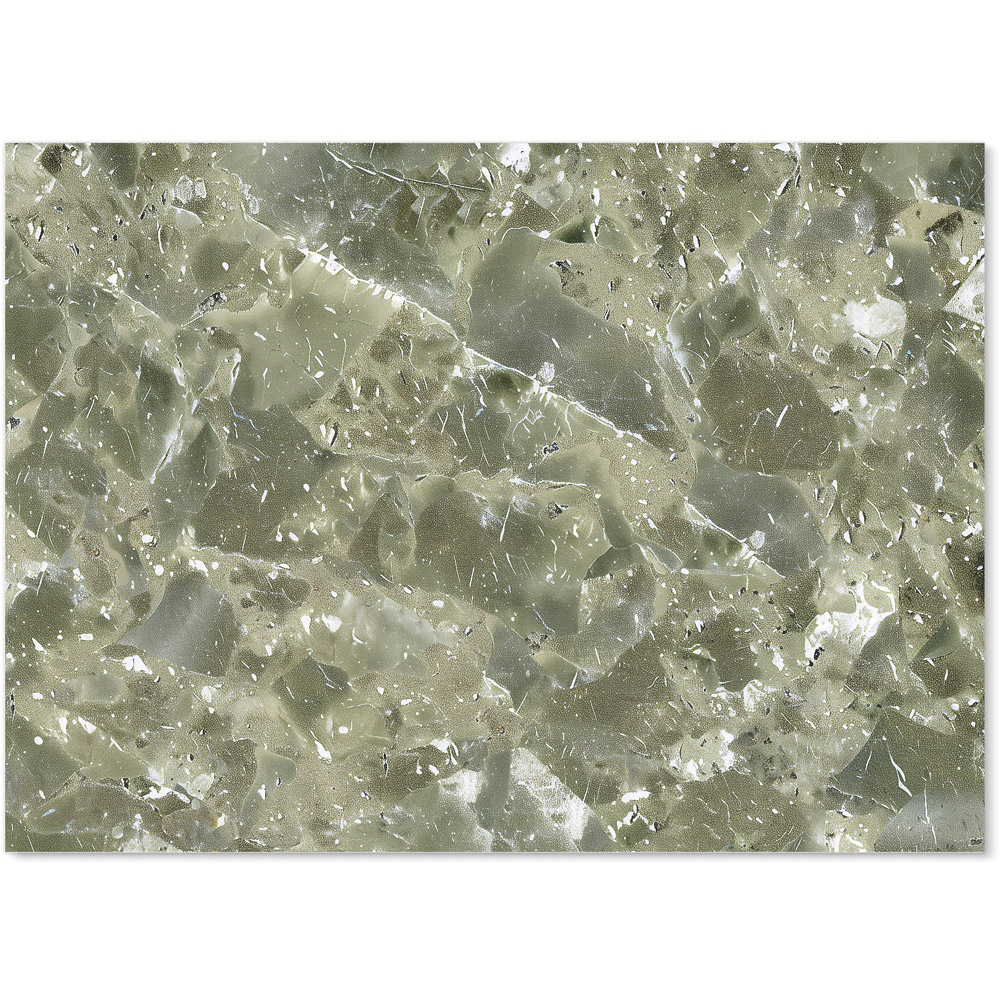 Warren Reed Designer Sage Green Quartz Effect Glass Kitchen Splashback 65 x 90cm Image 2