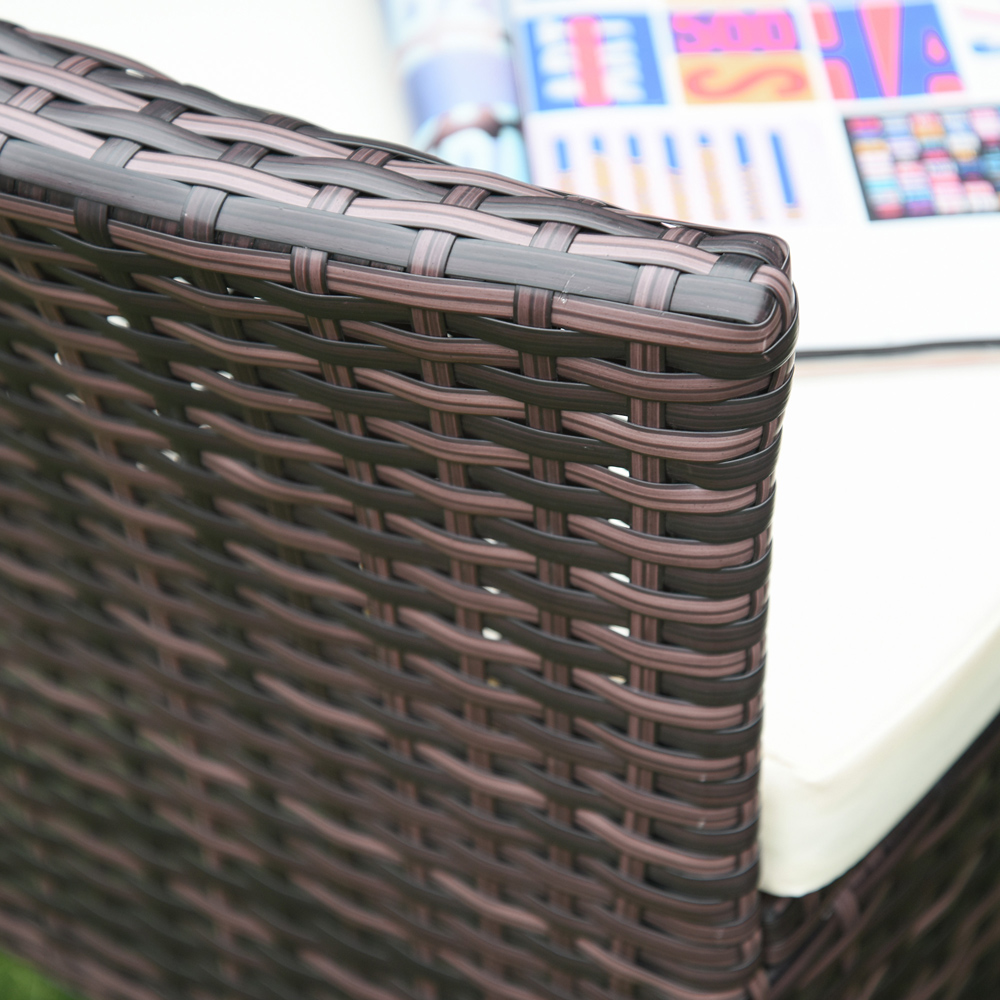 Outsunny Cushioned Outdoor Rattan Chair Set of 4 Image 4