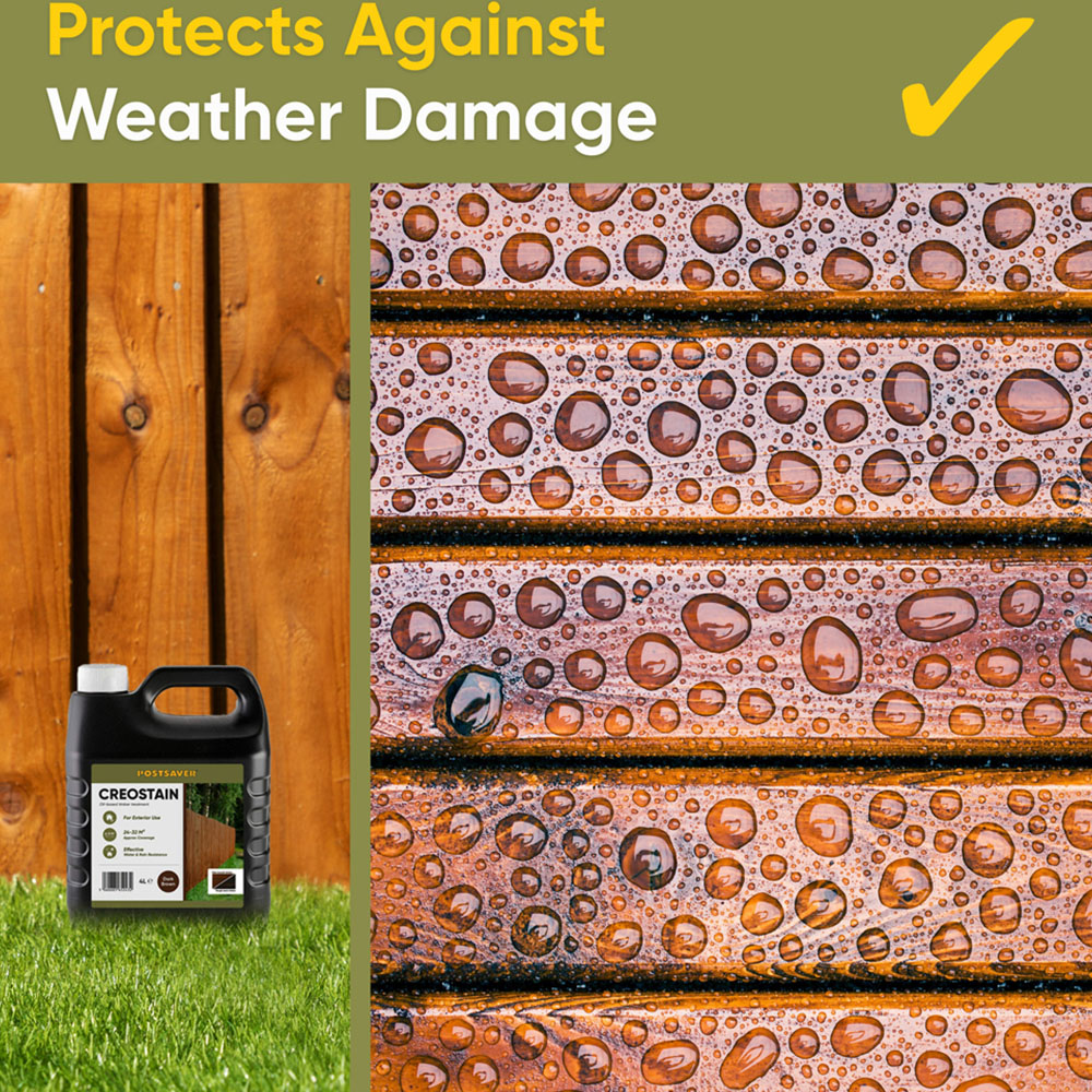 Postsaver Creostain Light Brown Oil Based Fence & Shed Stain (Creosote/Creocote Alternative) 20L Image 7