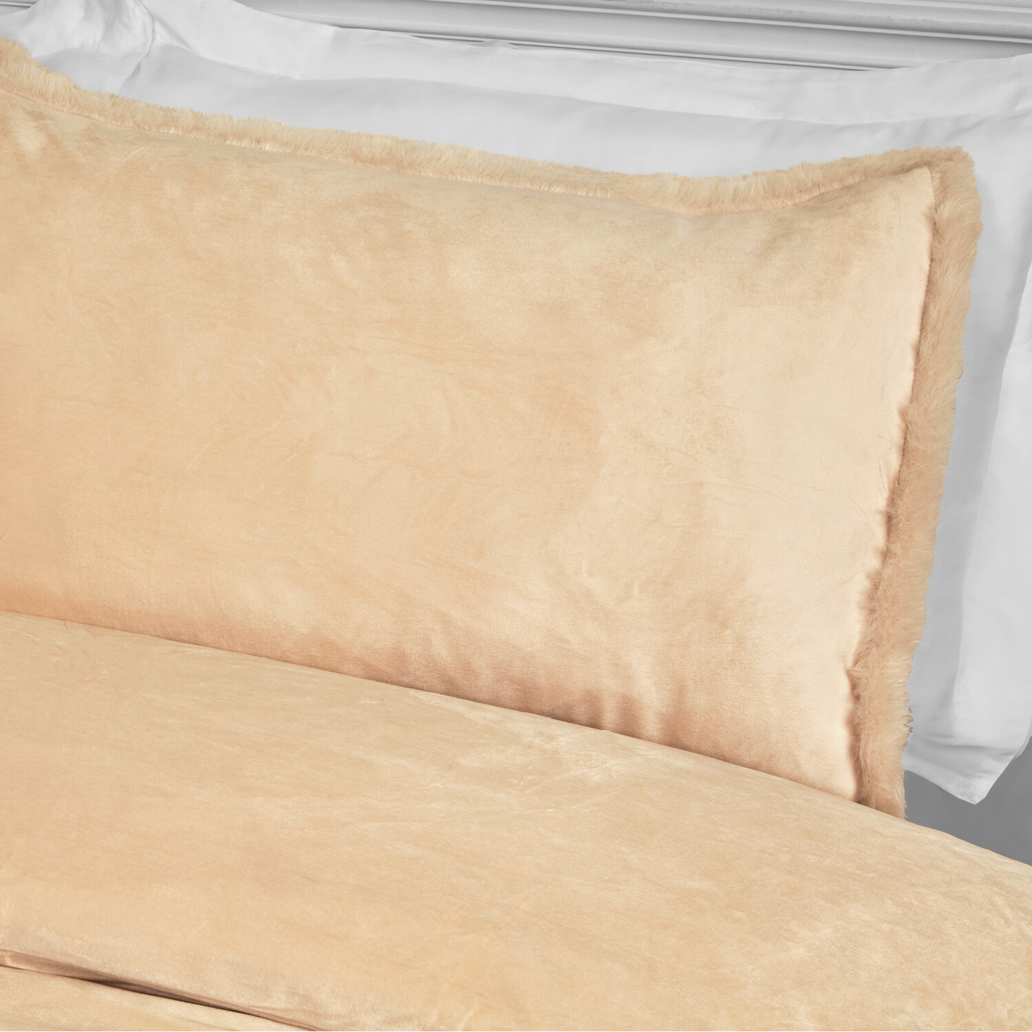 Selena Velvet Duvet Set Natural Superking Image 2