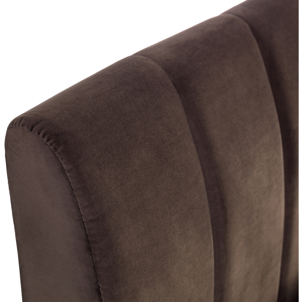 Julian Bowen Deco King Size Truffle Velvet Bed Frame Image 6