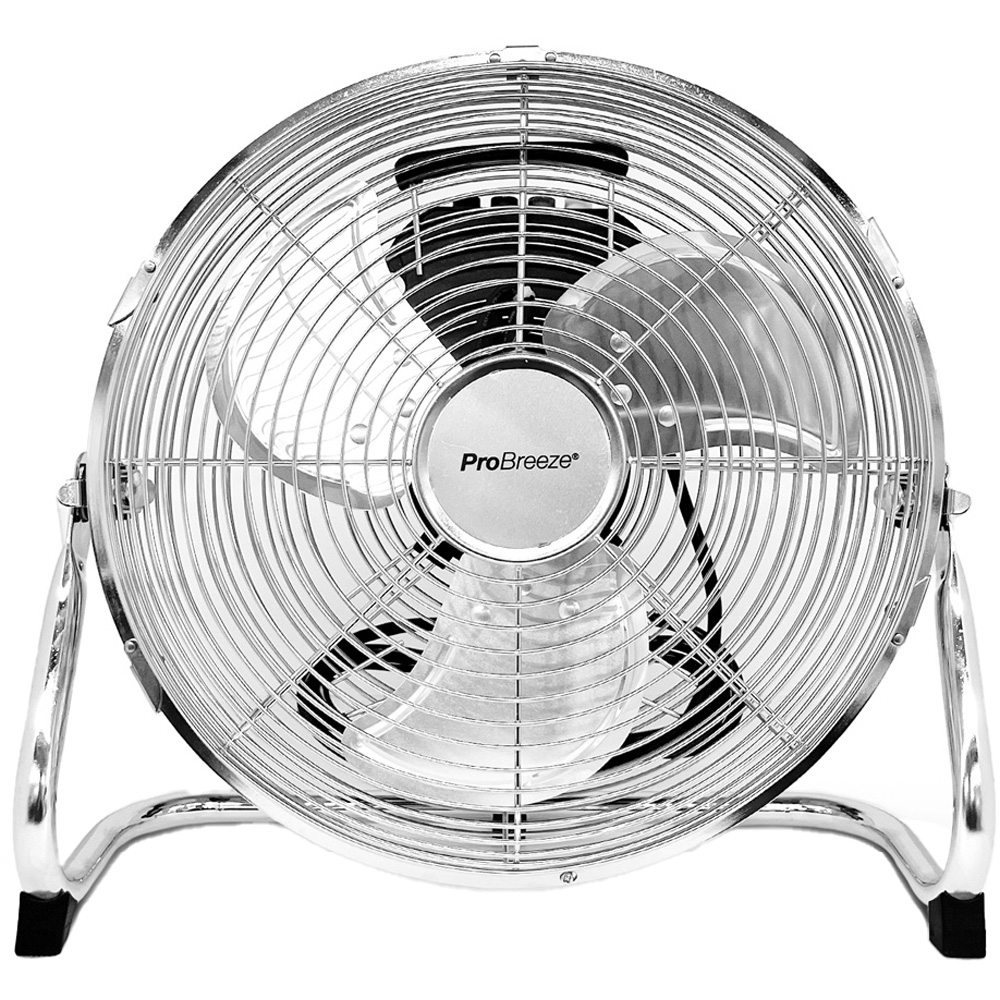 Pro Breeze Chrome Gym Floor Fan 12 inch Image 1