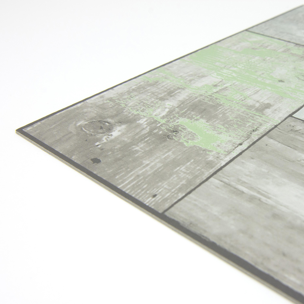 Floorpops Boardwalk Green Blue and Grey Peel and Stick Floor Tile 30.48 x 30.48cm 10 Pack Image 3