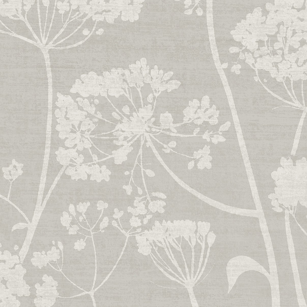 Grandeco Cow Parsley Organic Foliage Trail Grey Wallpaper Image 3