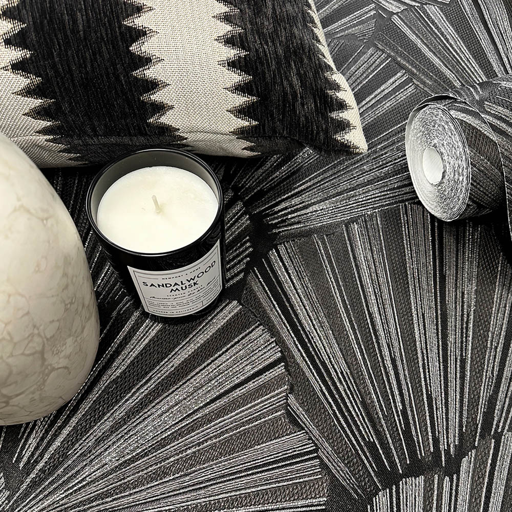 Belgravia Decor Allegra Black Vinyl Wallpaper Image 4