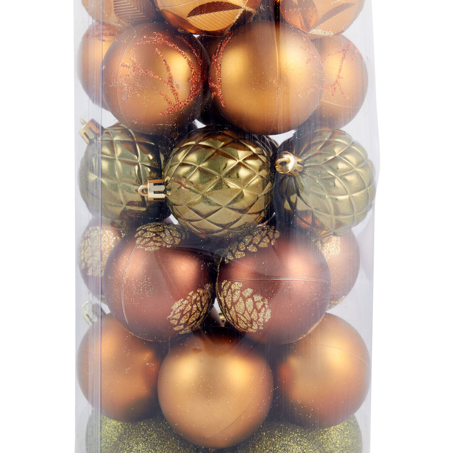 Pack of 30 Amber Charm Baubles - Bronze Image 3