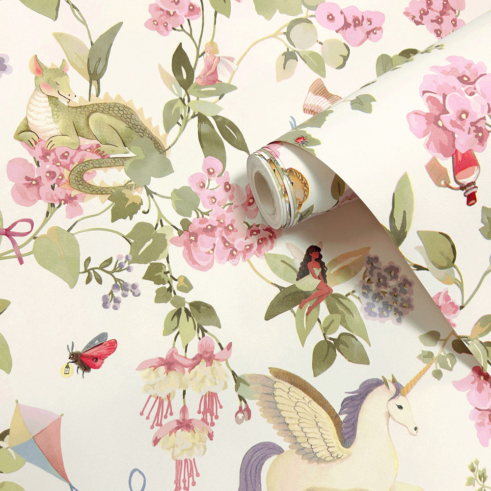 Holden Decor Away with the Fairies Cream Multicolour Wallpaper Image 2