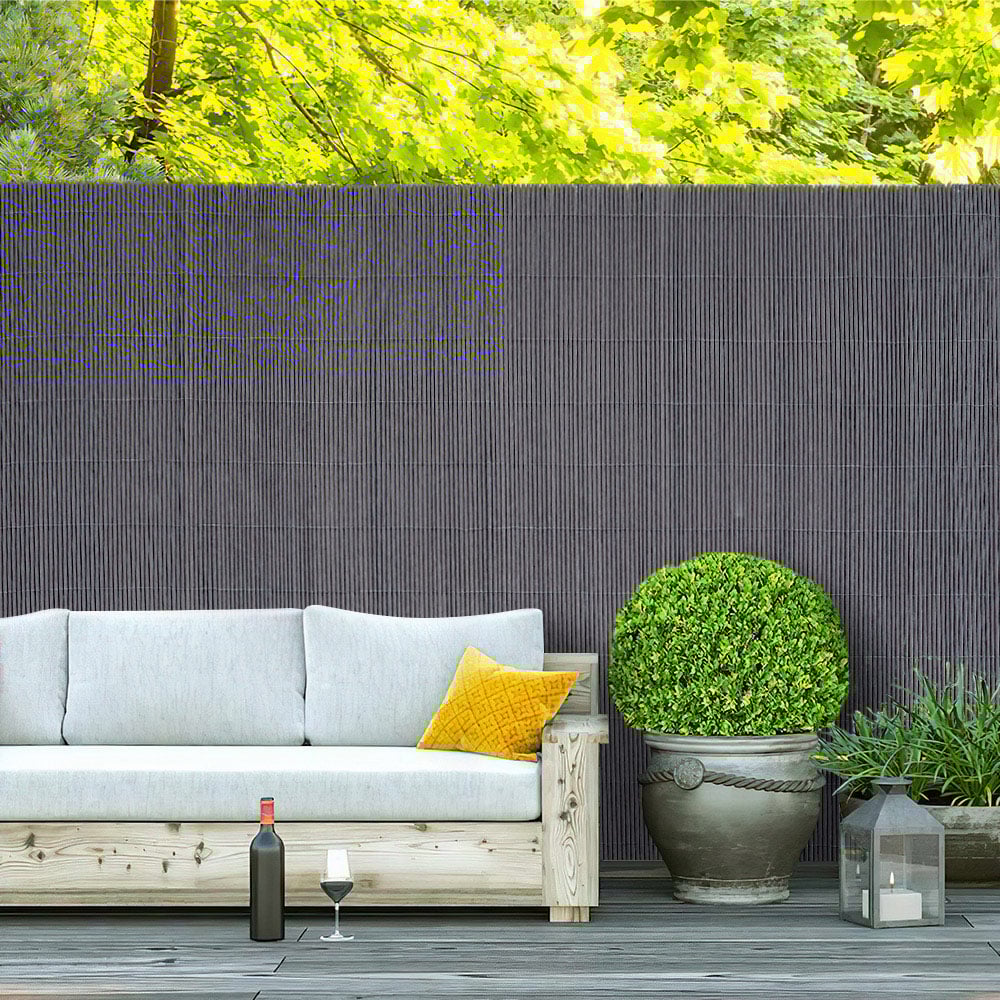 Living and Home 4.9 x 9.8ft Dark Grey Waterproof UV-Resistant Privacy Fence Image 5
