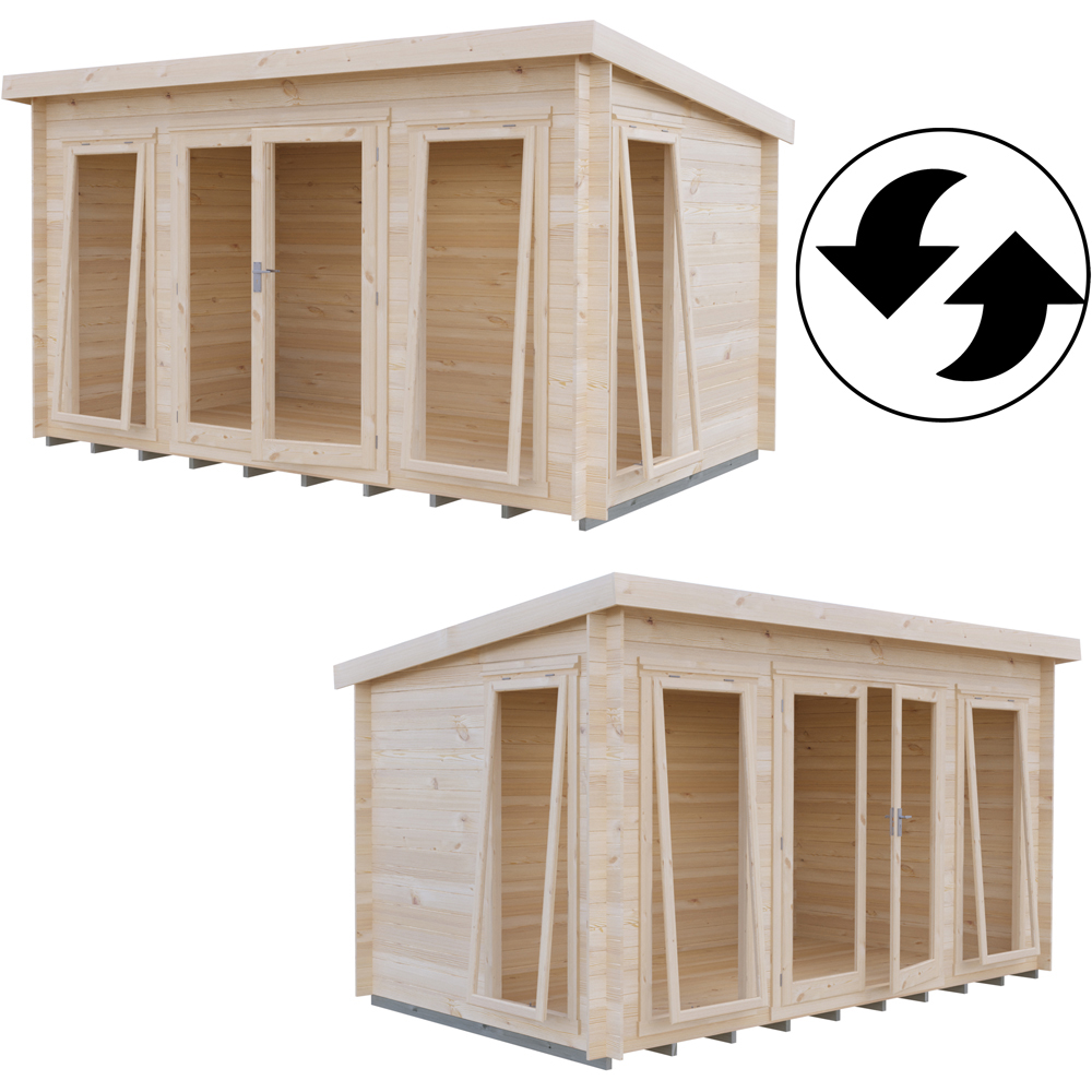 Shire Tilney 8 x 13ft Pent Garden Log Cabin | Homebase