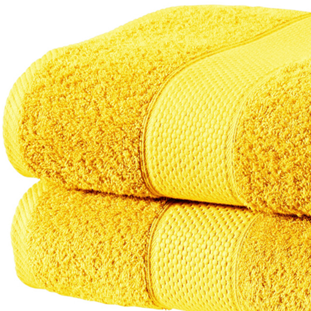 Imperial Ringspun Combed Cotton Ochre Turkish Hand Towel 2 Pack Image 2