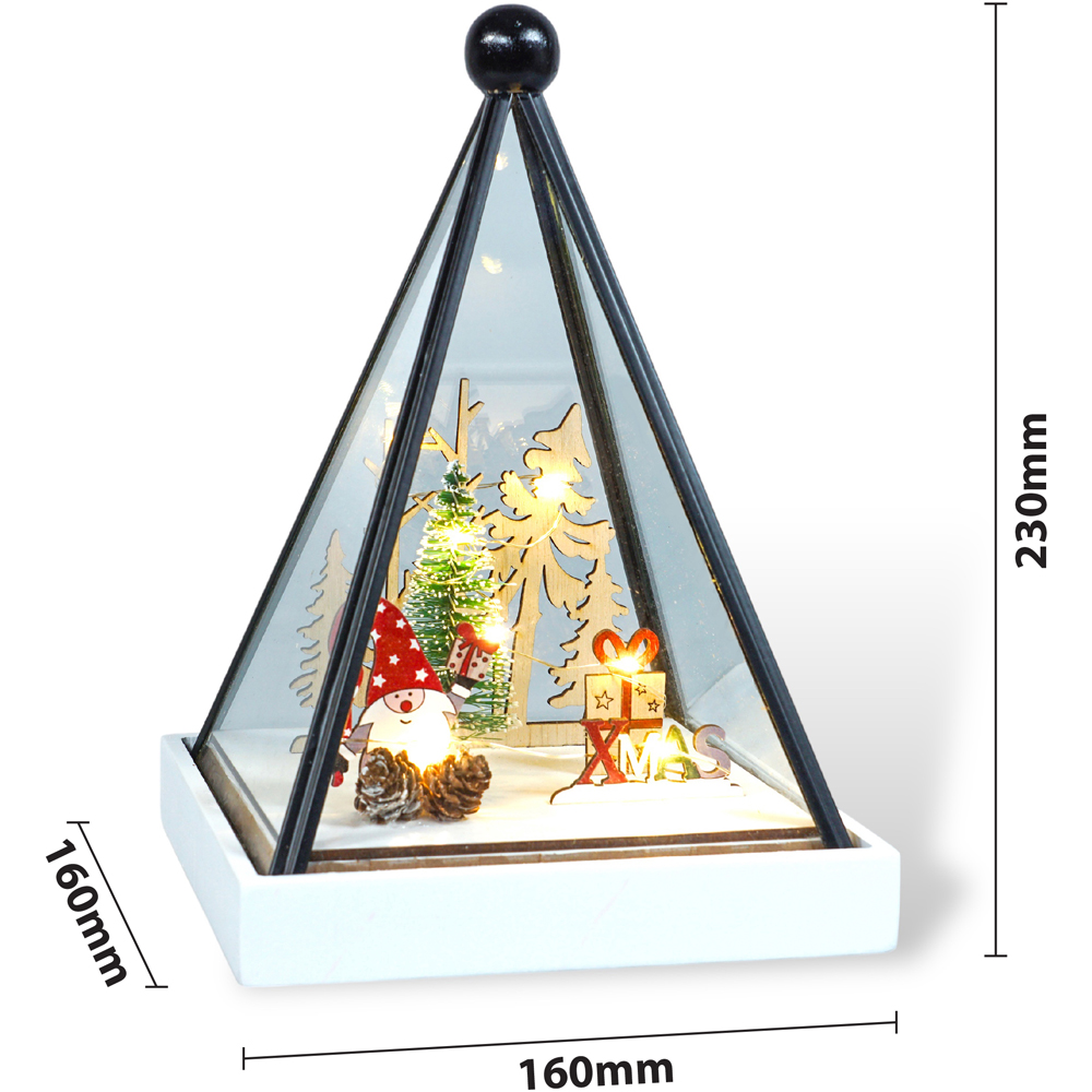 Xmas Haus Triangle Hurricane Glass Led Gonk Scene Image 6