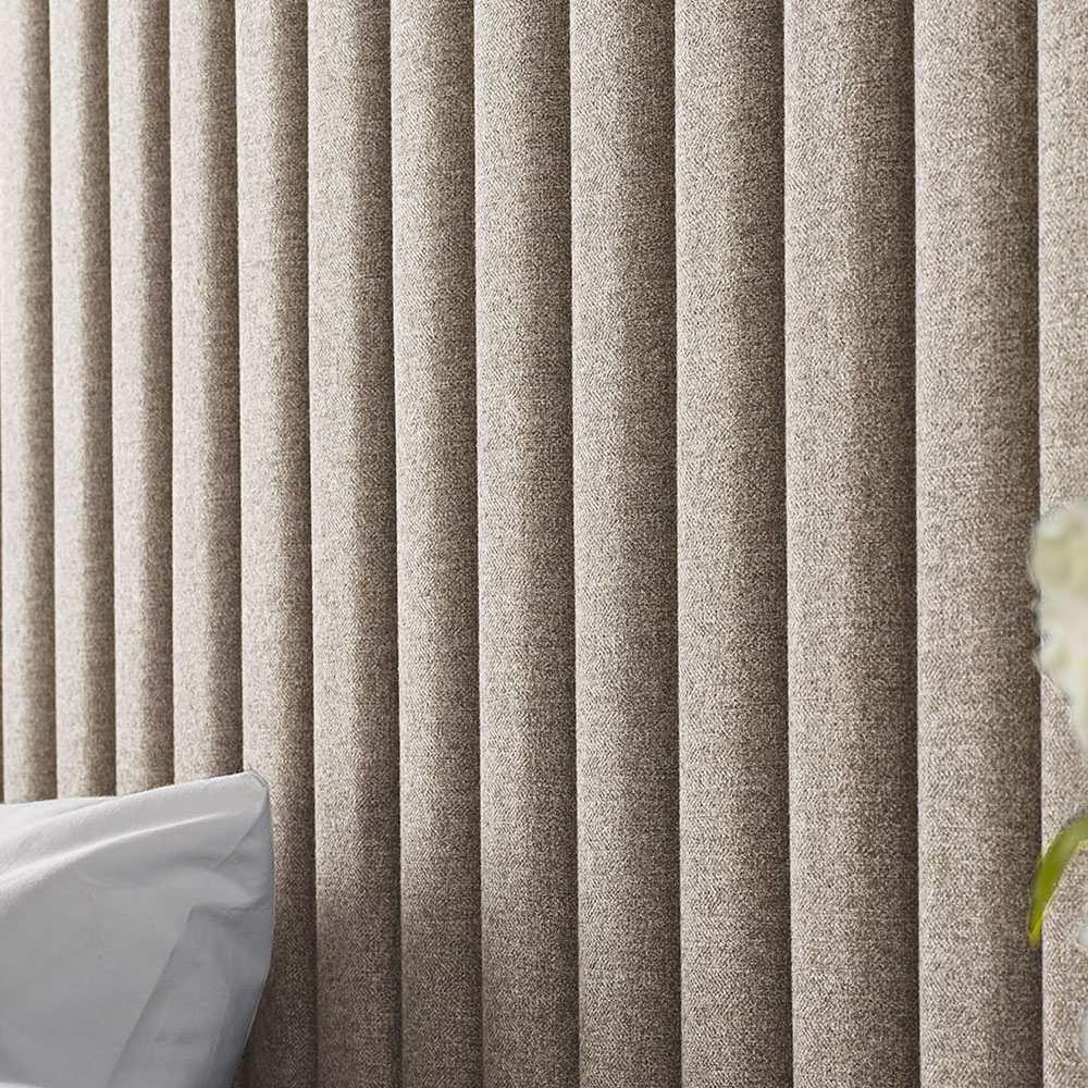 Aspire Furniture Catherine Lansfield Soho Small Double Natural Saxon Twill Headboard Image 4
