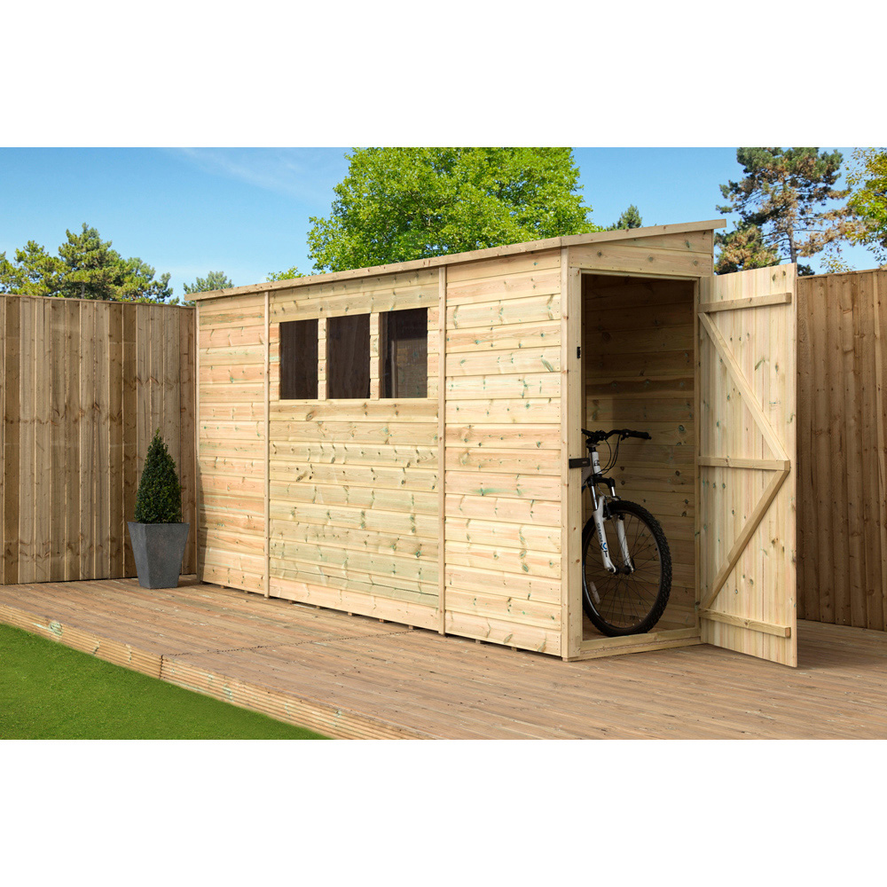Empire Sheds 2800 14 x 3ft Tongue and Groove Wooden Pent Garden Shed Image 2