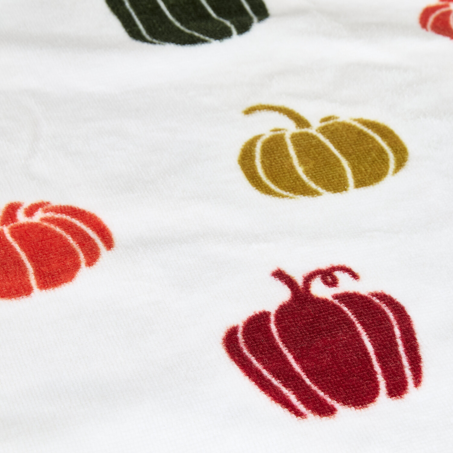 Country Pumpkin Hand Towel - White Image 2