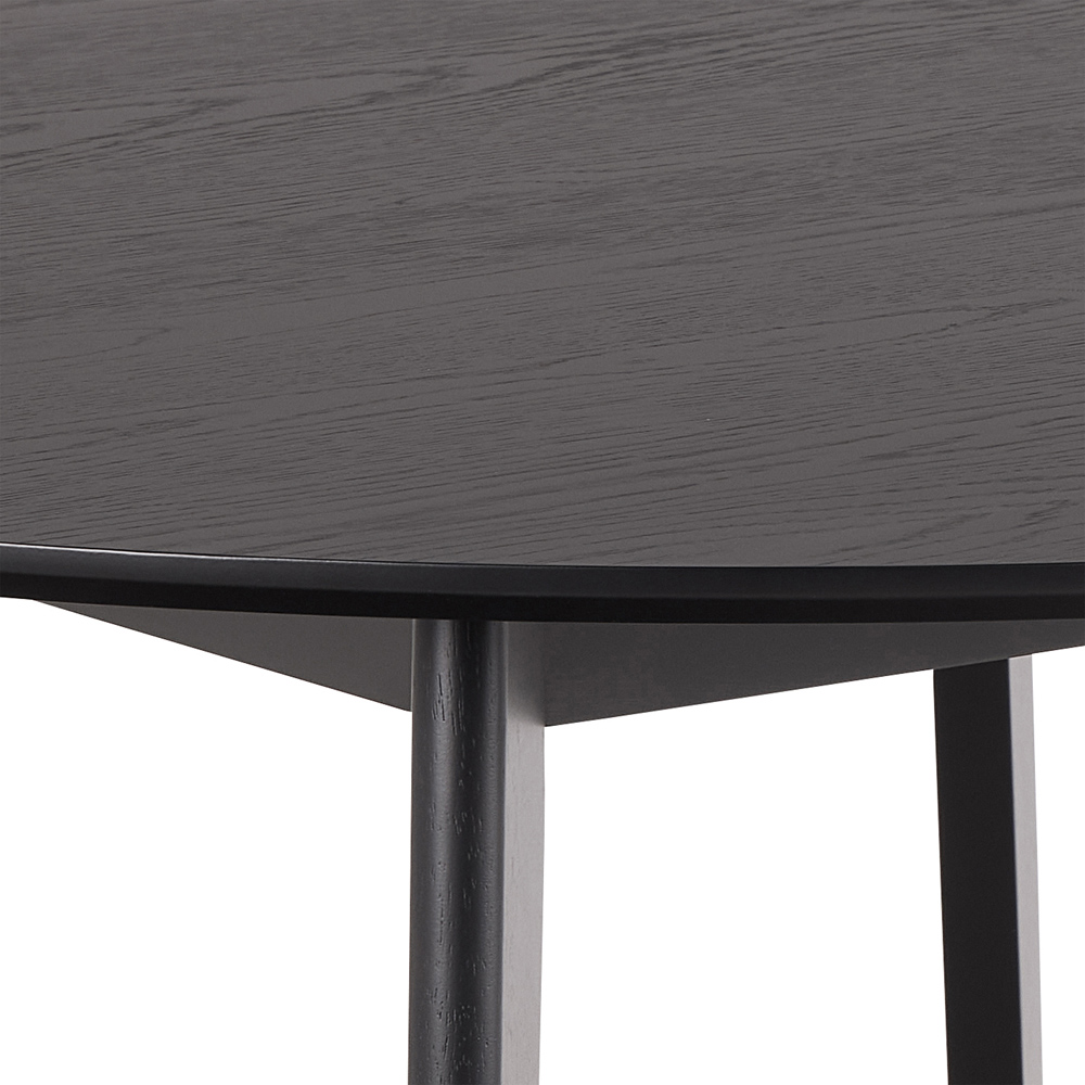 Florence Roxby 4 Seater Matt Black Round Dining Table Image 5