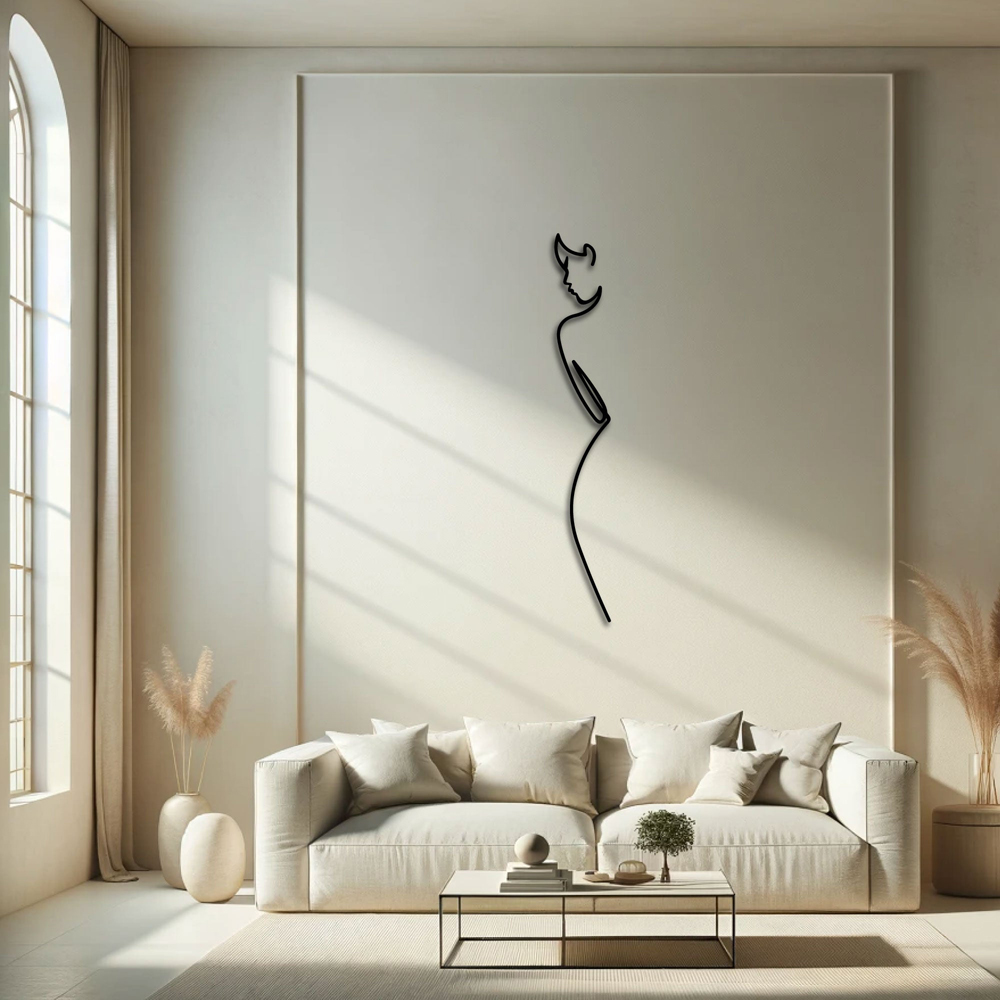 Decortie Abstract Female Form Minimalist Metal Line Art Wall Decor Image 2