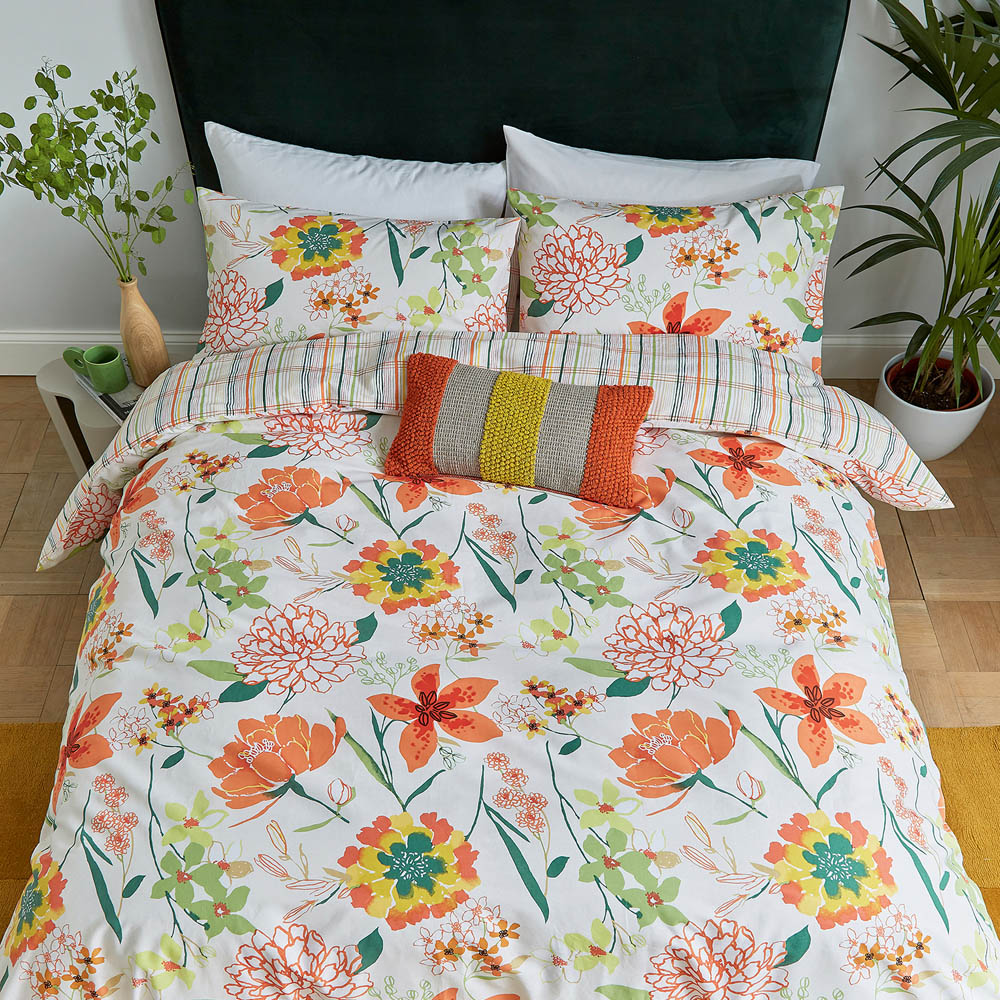 Helena Springfield Bella Super King Size Mango Duvet Set Image 5