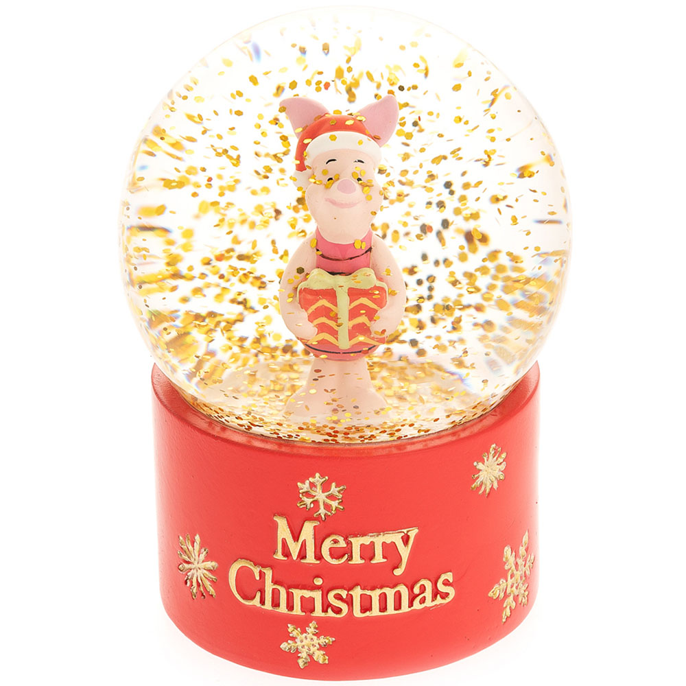 Disney Merry Christmas Piglet Snow Globe Image 2