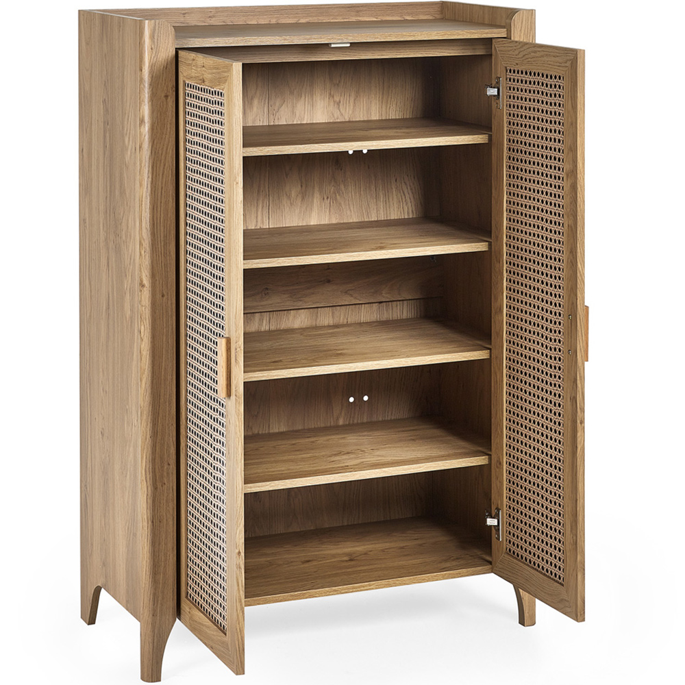 Julian Bowen Sydney 2 Door Rattan Effect Shoe Cabinet Image 4