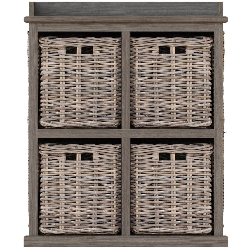FWStyle Maya 4 Drawer Kubu Rattan Handmade Storage Unit Image 3