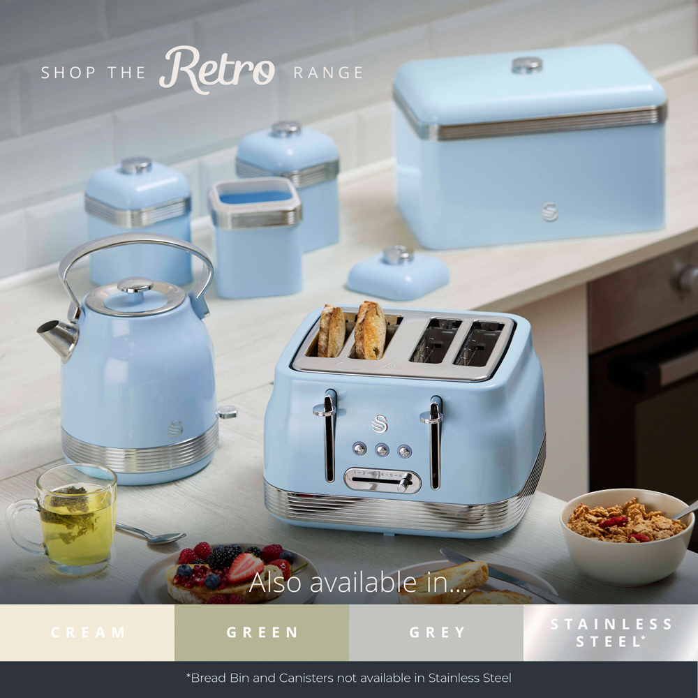 Swan Retro Revive Silver 4 Slice Toaster Image 7