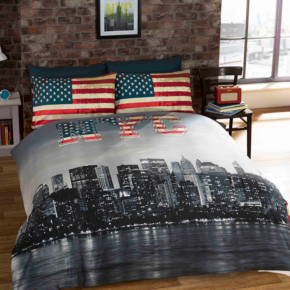 Rapport Home King Size Multicolour NYC Duvet Set Image 1