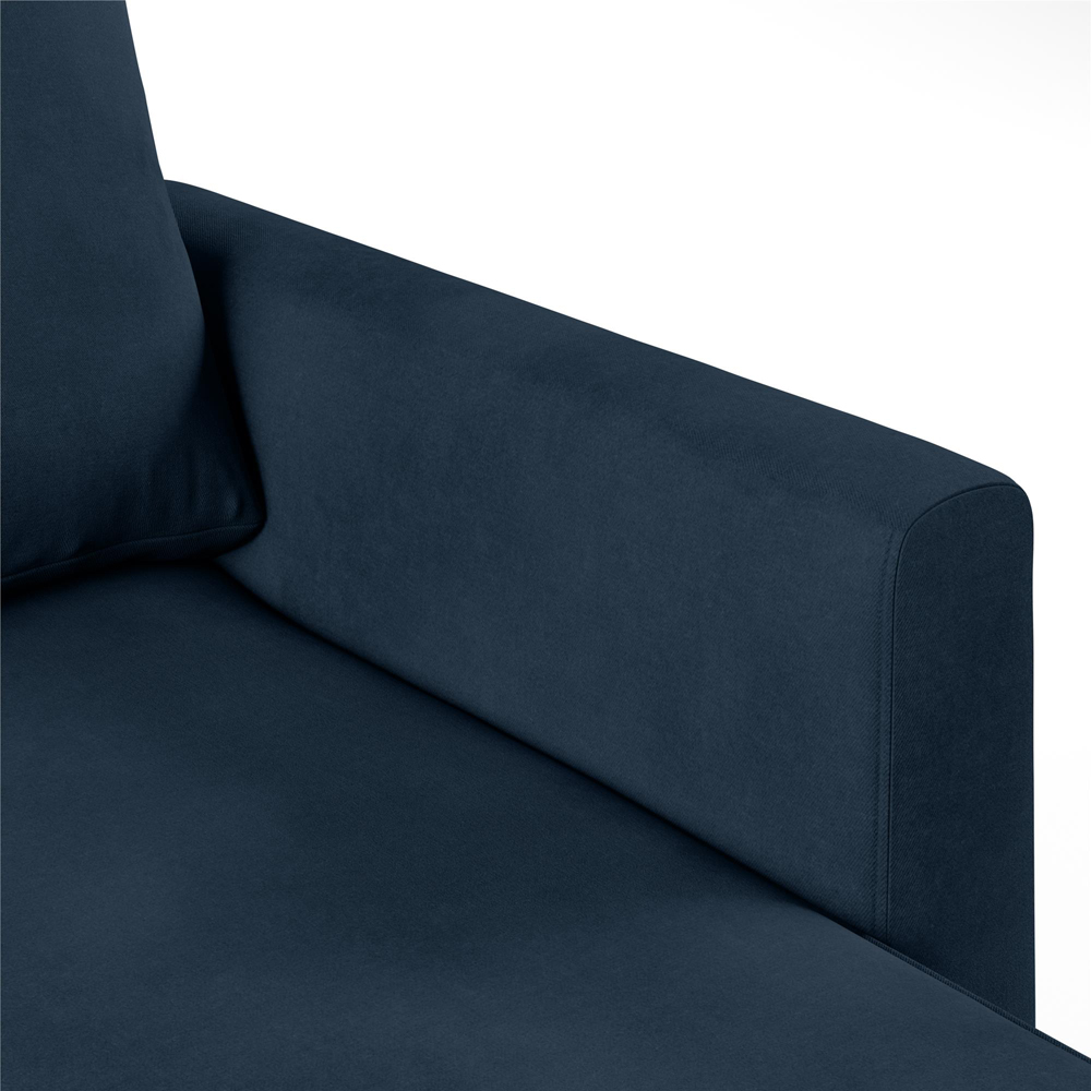 Novogratz Chapman 3 Seater Blue Velvet Sectional Sofa Image 5