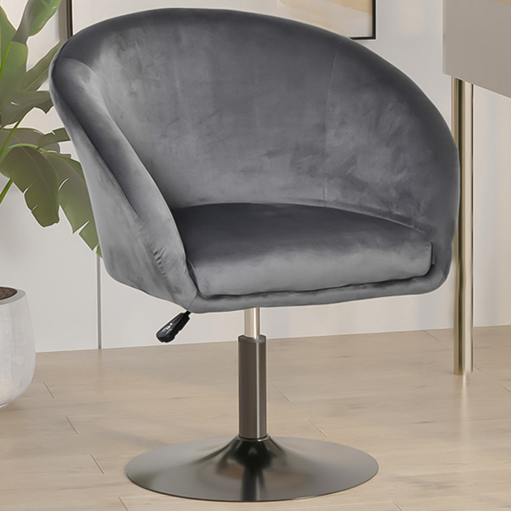 Portland Grey Tub Seat Swivel Bar Stool Image 1