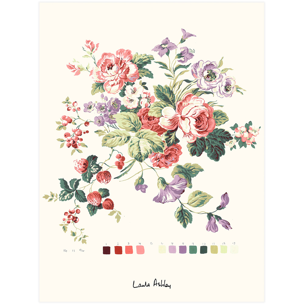 Laura Ashley Rosemore Black Frame Wall Art 70 x 100cm Image 4