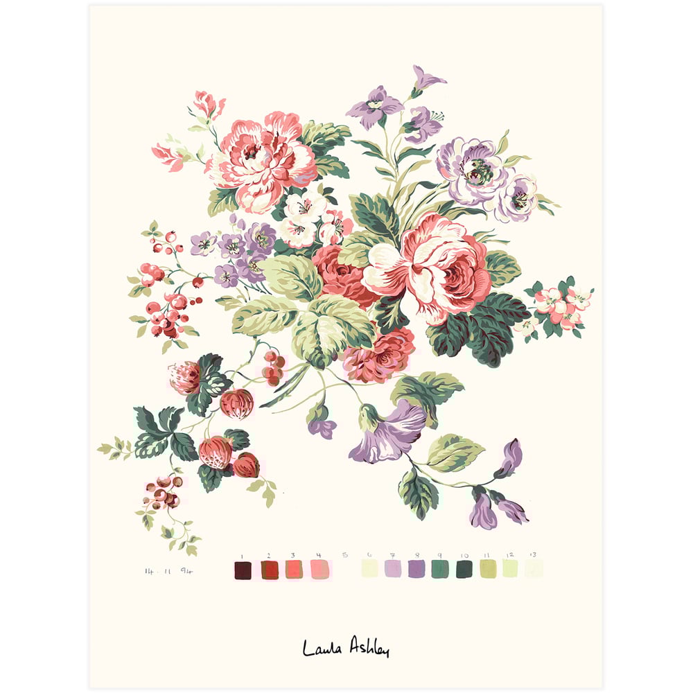 Laura Ashley Rosemore Black Frame Wall Art 40 x 50cm Image 4