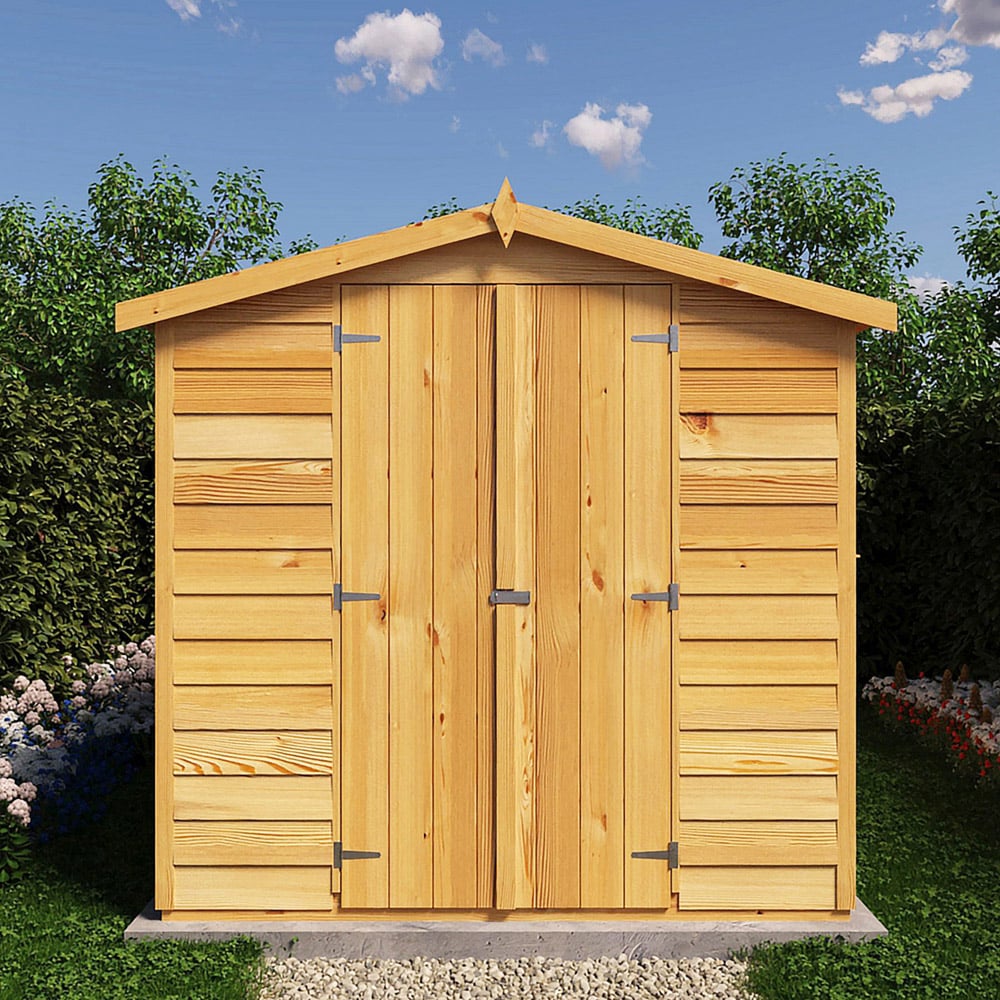 Shire 10 x 6ft Double Door Dip Treated Overlap Apex Shed Image 2