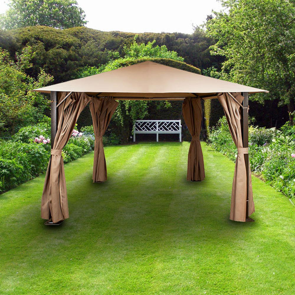 Glendale Venice 2.5 x 2.5m Mocha Heavy Duty Garden Gazebo Image 1