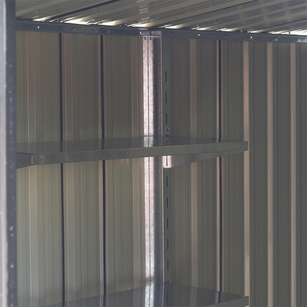 Living and Home 5 x 7ft Black Weather Resistant Steel Storage Shed with Sliding Door Image 6