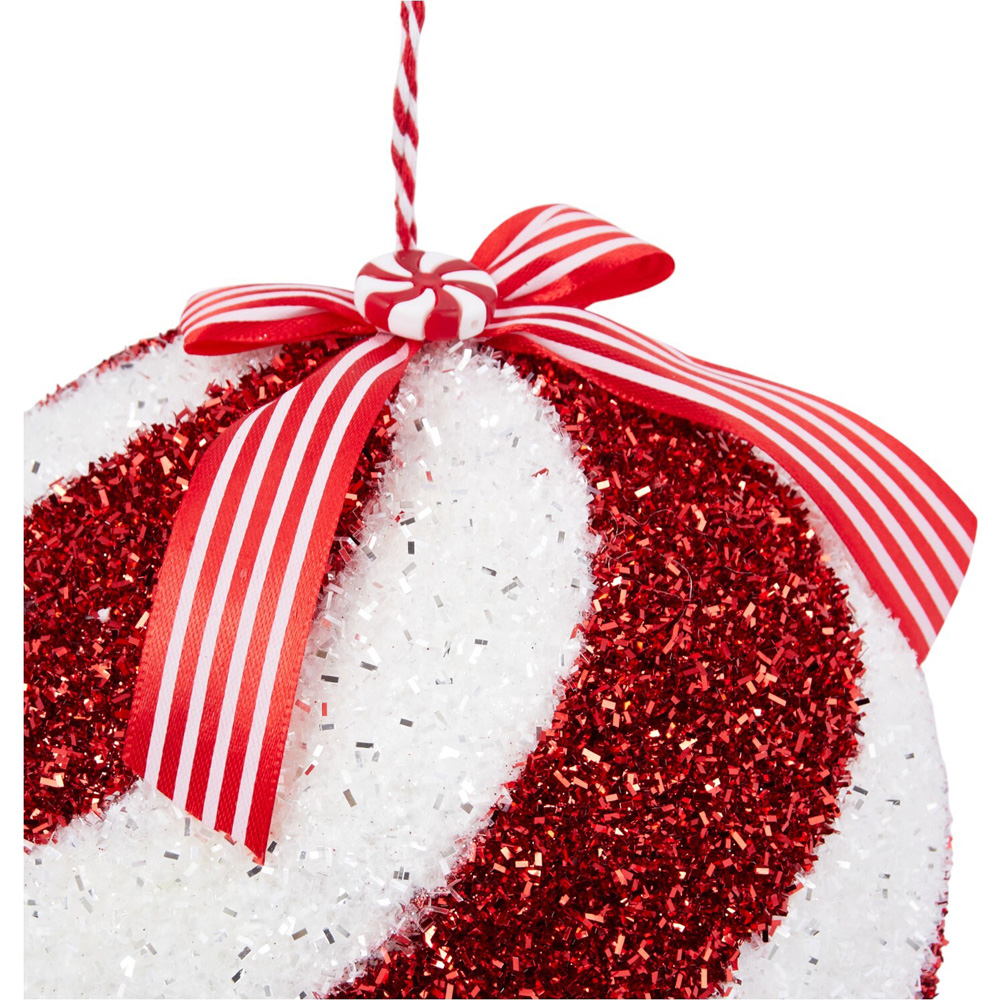 Large Candy Cane BaubleRed Image 3