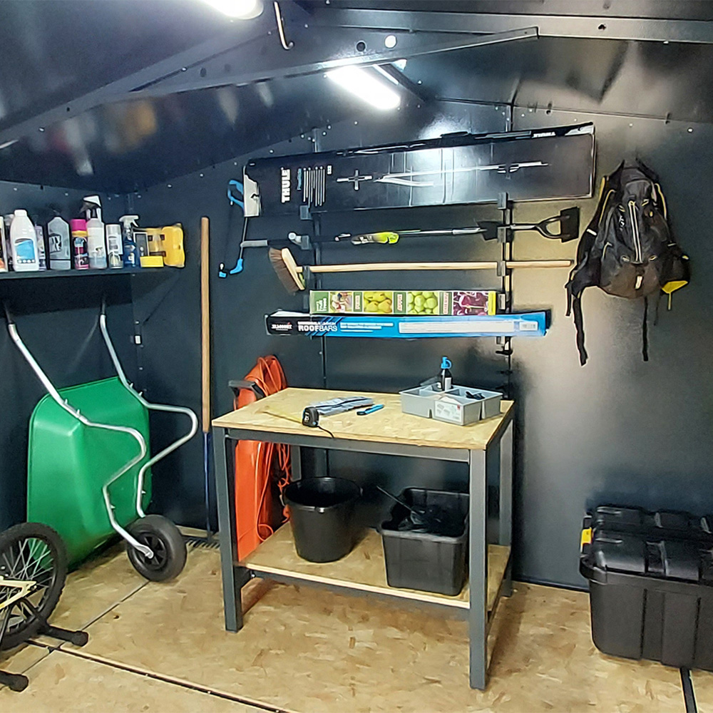 Asgard Garrison 10 x 18ft Double Door Grey High Security Apex Workshop Shed Image 4