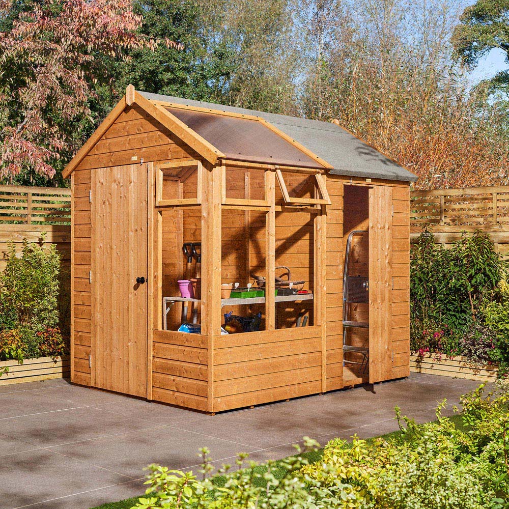 Rowlinson 8 x 6ft Growhouse with Store Image 9
