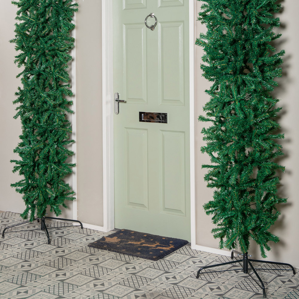 Samuel Alexander Double Door Plain Green Flat Top Christmas Tree Arch with 2000 Tips 8ft Image 6