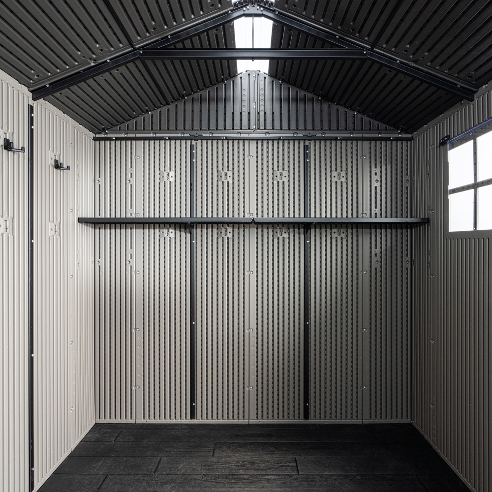 Lifetime Products 14 x 7ft Double Door Side Entry Garden Storage Shed Image 4