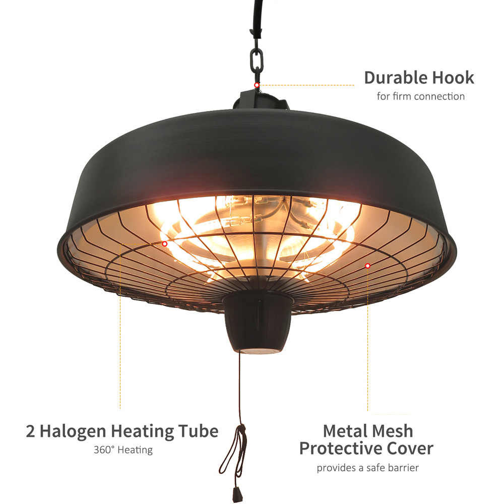 Outsunny Adjustable Infrared Ceiling Mounted Light Heater Image 5