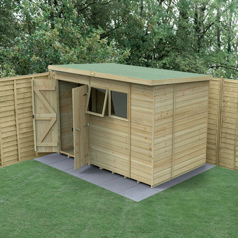 Forest Garden Timberdale 10 x 6ft Single Opening Pent Shed Image 2