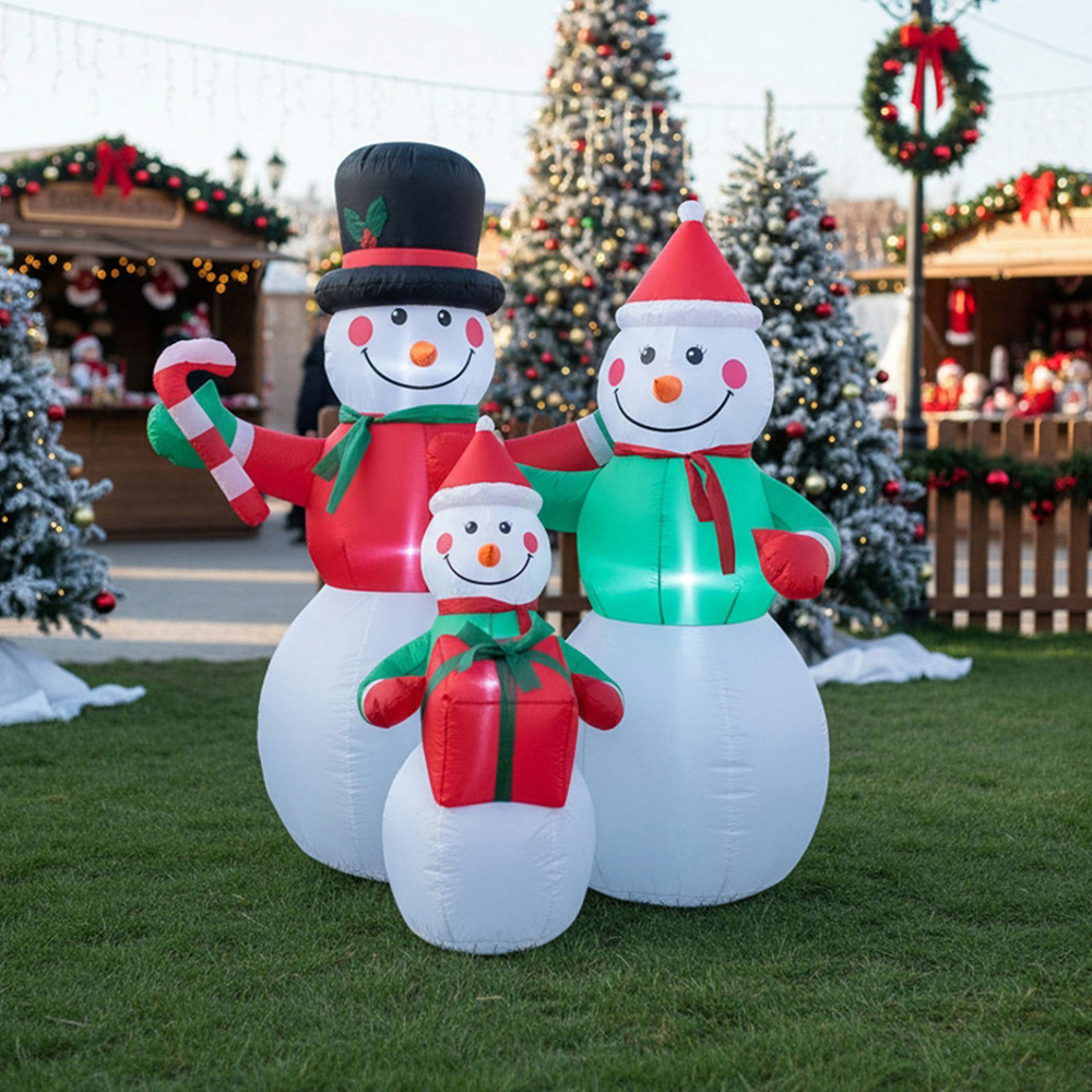 Living and Home Inflatable Snowman Family LED Christmas Decoration 5.9ft Image 8