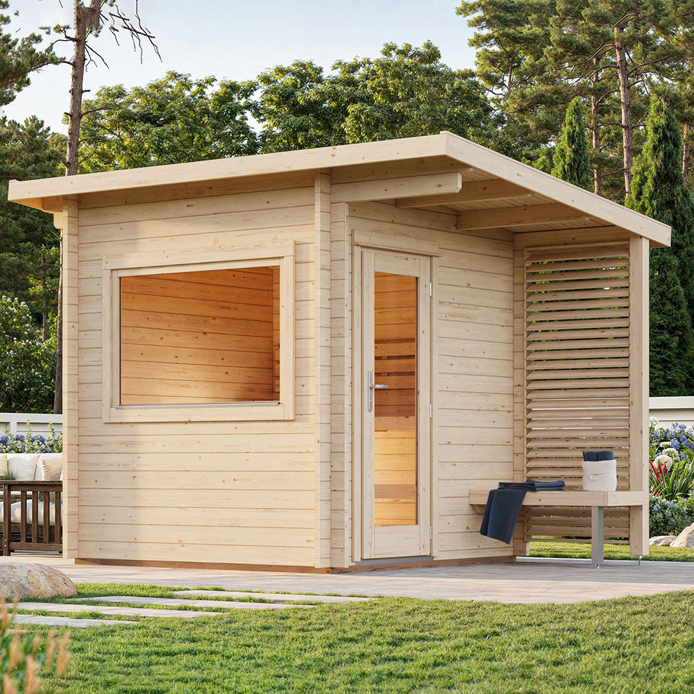 Palmako Sanna 6.8 x 6.8ft Pent Outdoor Sauna Image 2