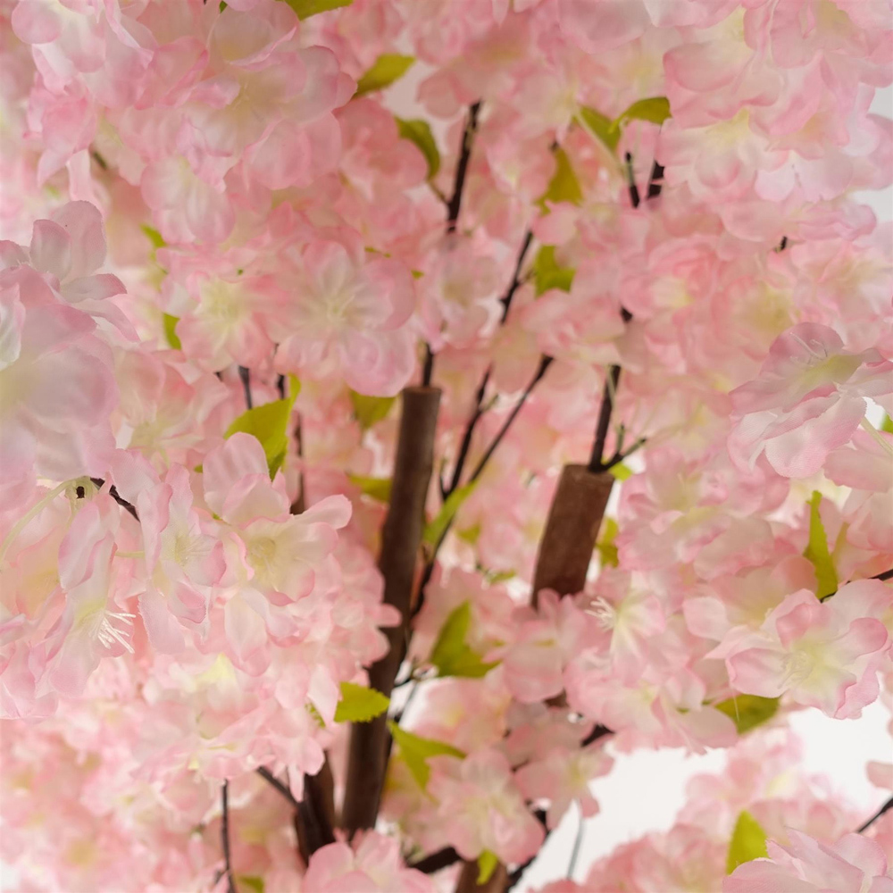 Leaf Pink Cherry Blossom Artificial Tree in Pot 150cm Image 2