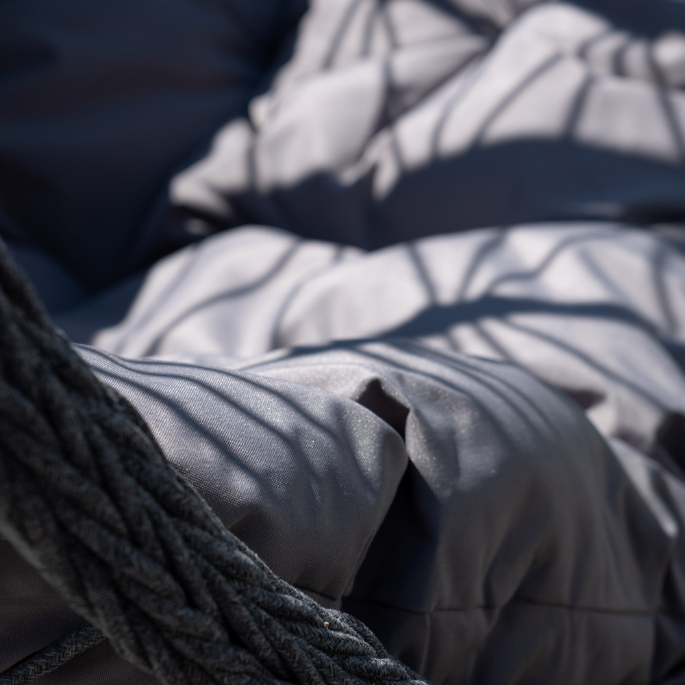 Artemis Home Lynton Dark Grey Garden Hanging Egg Chair Image 4