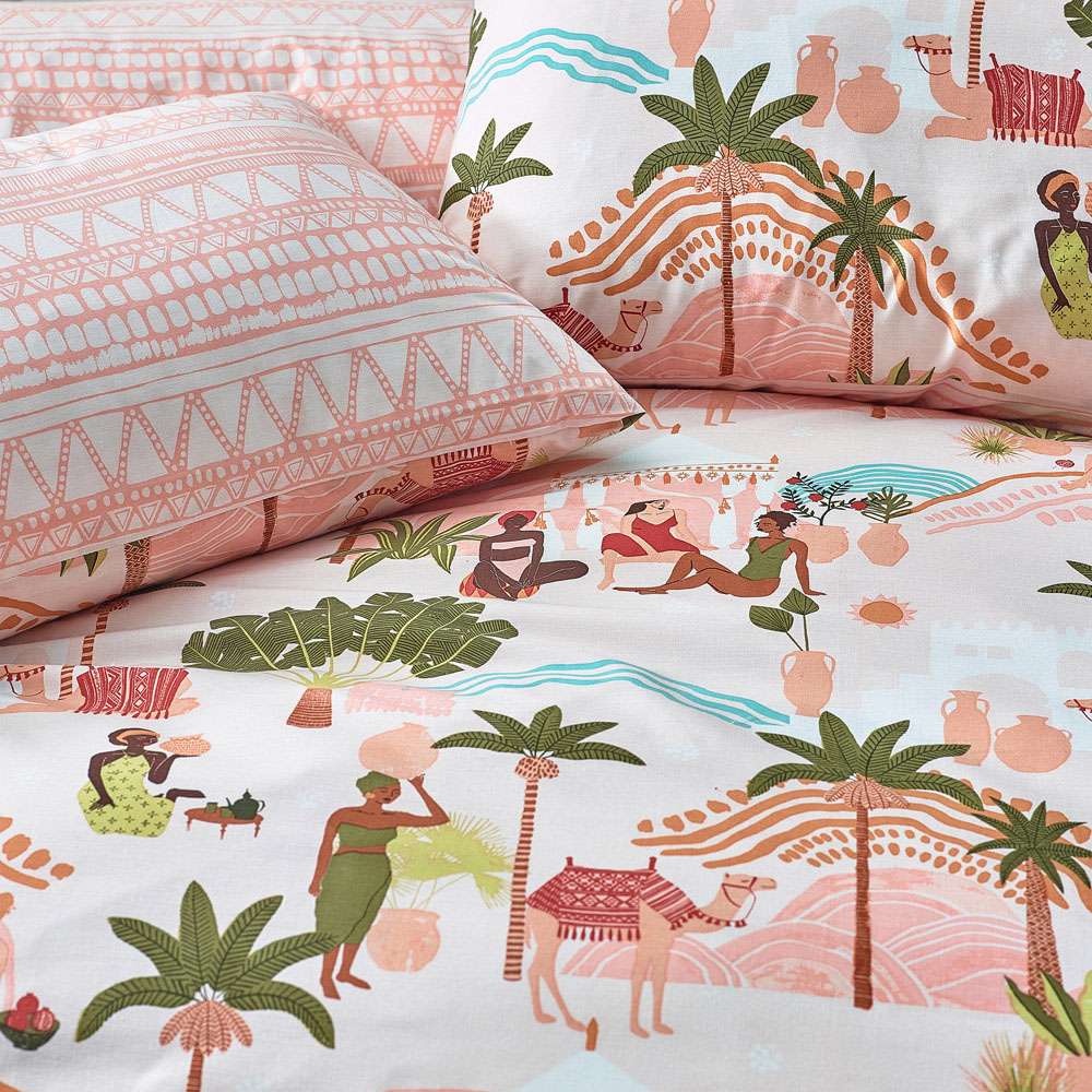 furn. Nalani Super King Size Sand Duvet Cover Set Image 3