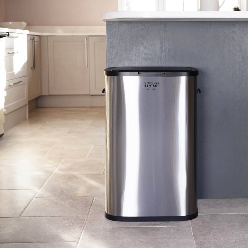 Charles Bentley Stainless Steel Touch Kitchen Bin 55L Image 8
